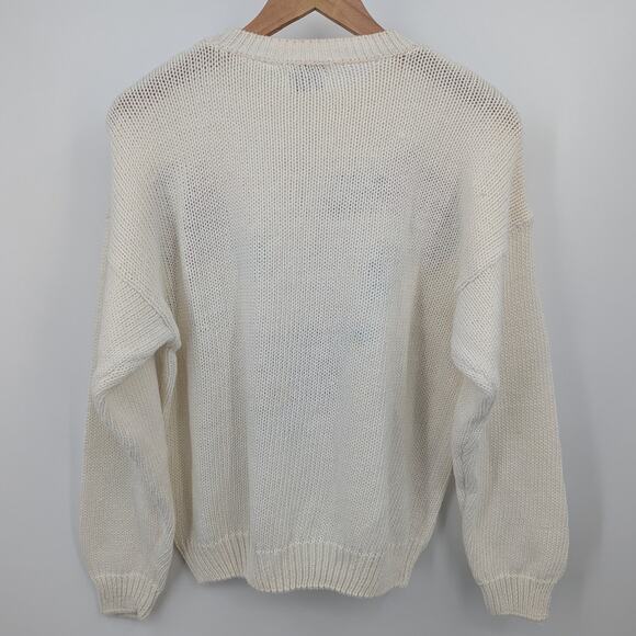 Vintage Bristol Court Rose Sweater Size Large Floral 80s 90s Cottagecore Grunge - Picture 2 of 4